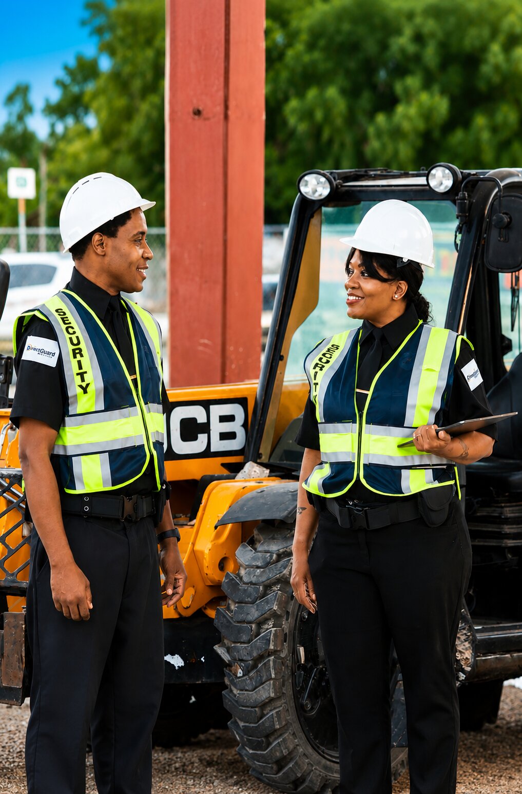 Security guards at a construction site